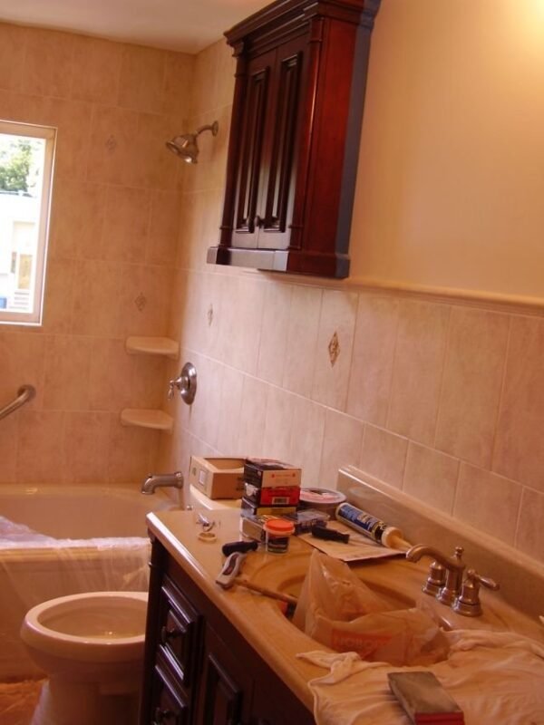 Tile style bathroom cabinets