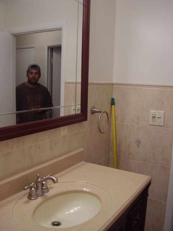 Tile style bathroom cabinets