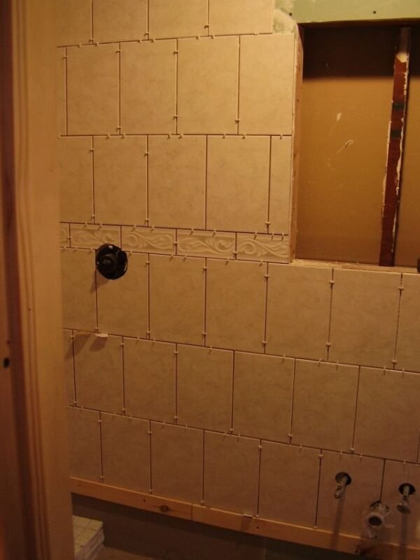 Tile style bathroom cabinets