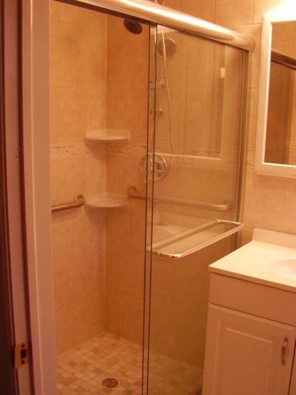 Tile style bathroom cabinets