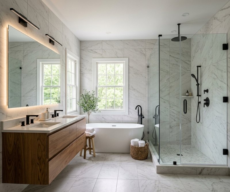 Modern bathroom remodeling in New Jersey